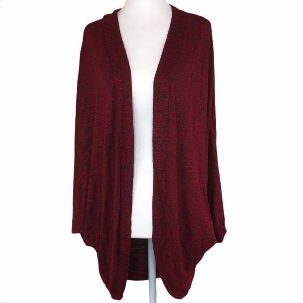 Amelia James Burgundy Allen Batwing Cardigan Size XXL NWT